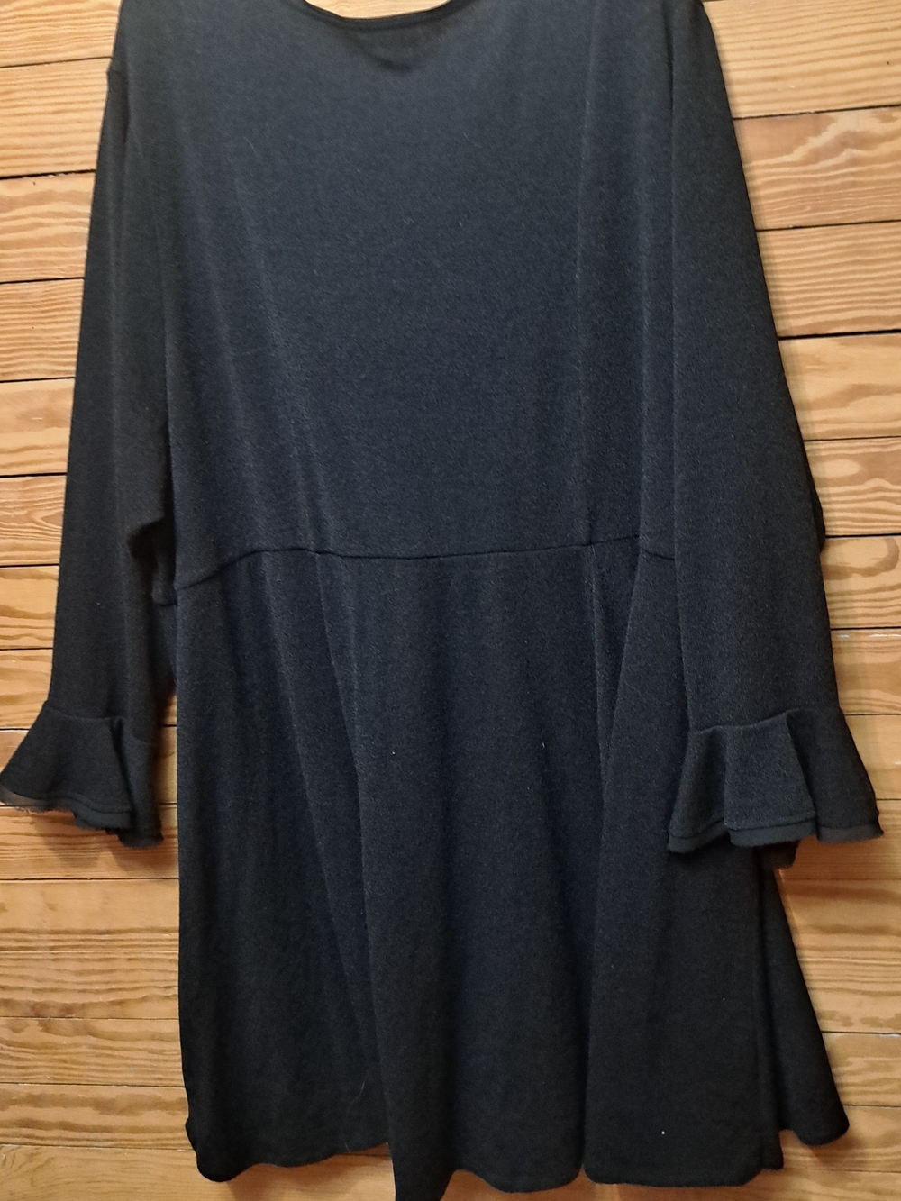 Ladies Torrid Sz 6X Black Long Sleeve Dress Vneck Office Pullon Soft - Picture 5 of 6